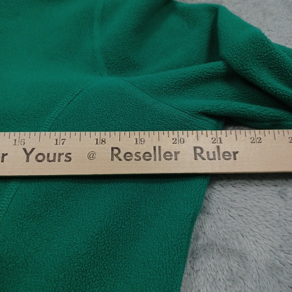 LL Bean Jacket Womens Medium Green Fleece Full Zip Pockets Outdoor Casual a2 - Picture 8 of 8